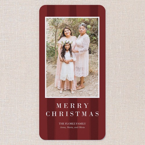 Plaid Christmas Card For Family