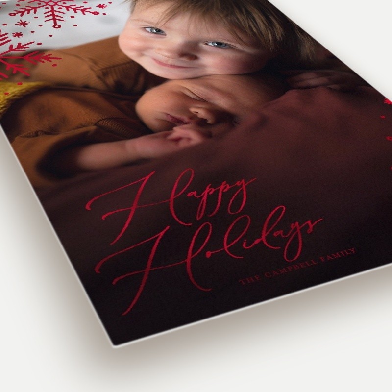Delicate Flakes Holiday Card