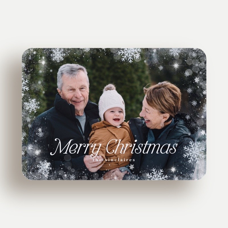 Falling Snowflakes Holiday Card