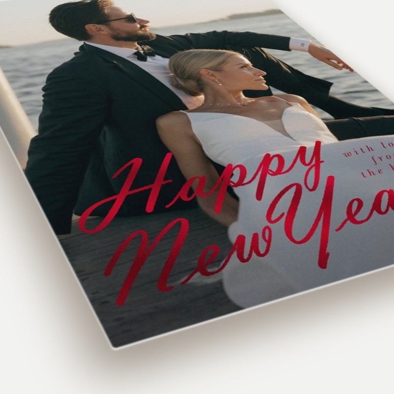 Oversized Script Holiday Card