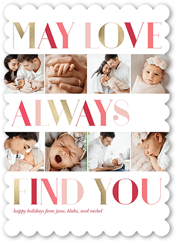 Find Love 5x7 White  Valentine's Day Card