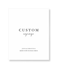 Custom Wedding Signage