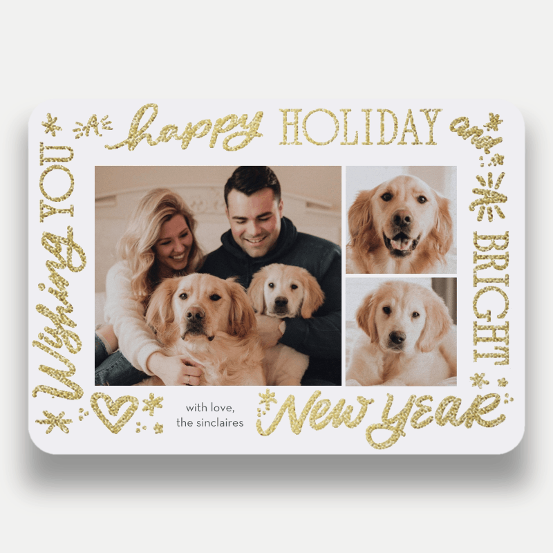 Glitter Greetings Holiday Card