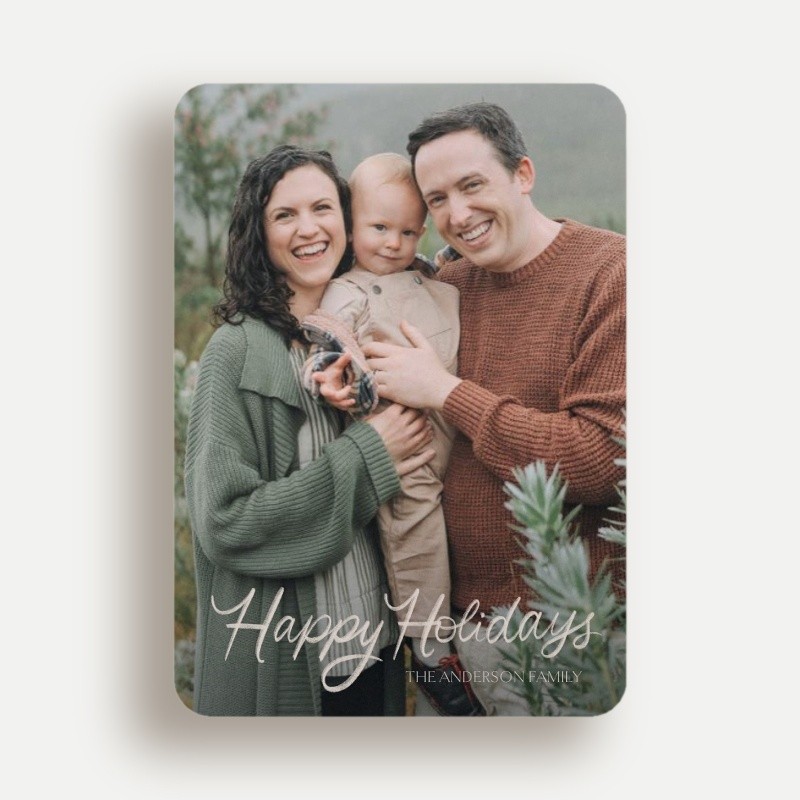 Script Overlay Holiday Card