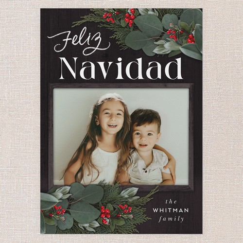 Holiday Photo Cards With Blue Background
