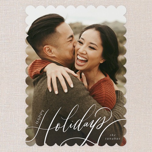Feeling Fancy 5x7 White  Holiday Card