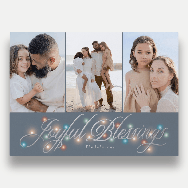 Glowing Flourish Holiday Card