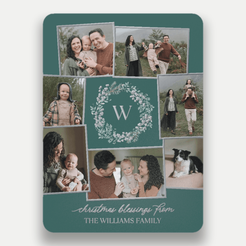 Wreath Monogram Holiday Card