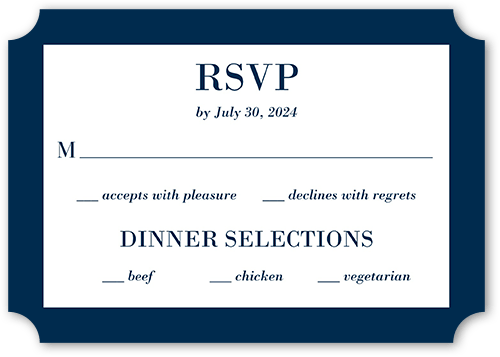 Wedding RSVP Cards: Purely Classic 3.5x5 Flat Blue Pearl Shimmer Cardstock Ticket Shutterfly