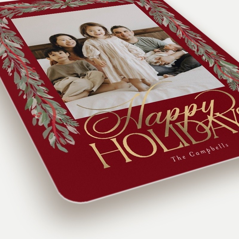 Draped Garland Holiday Card