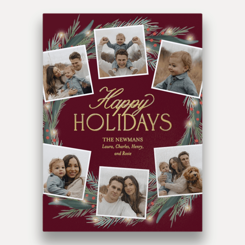 Encircled Wreath Holiday Card