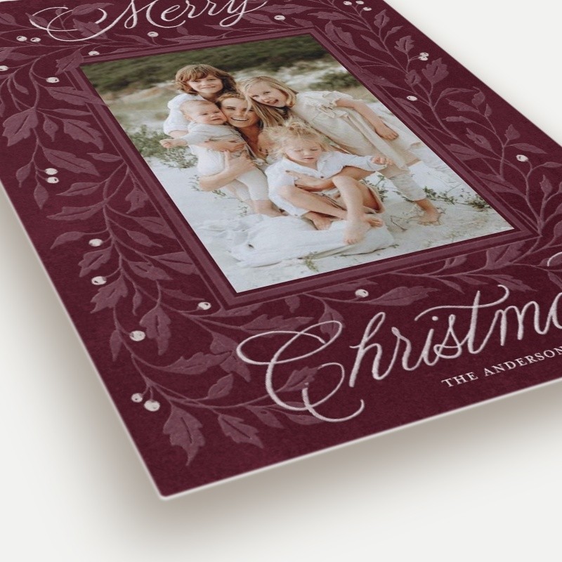Holly Frame Holiday Card