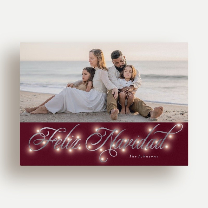 Glowing Flourish Holiday Card