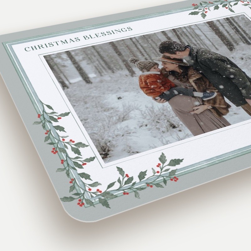 Climbing Vines Holiday Card Climbing Vines 5x7 Teal Holiday Card
