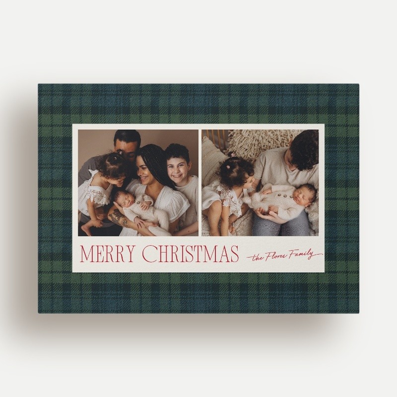Tartan Backdrop Holiday Card