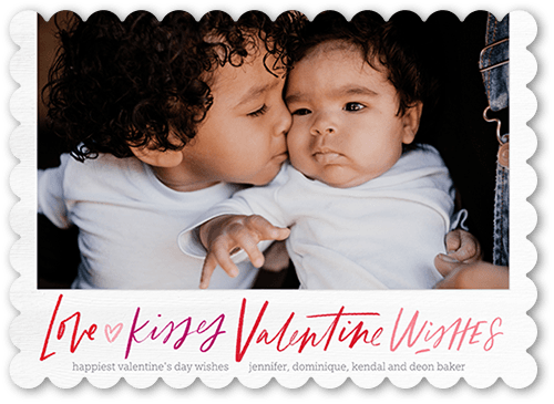 Lovely Wishes 5x7 White  Valentine's Day Card