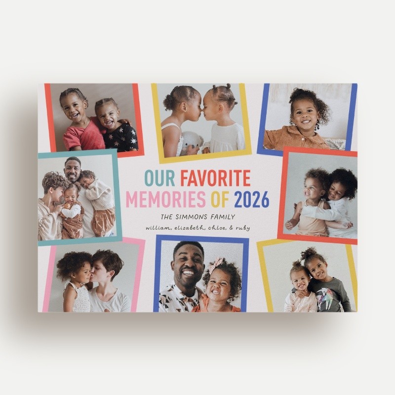 Multicolored Memories New Year's Card