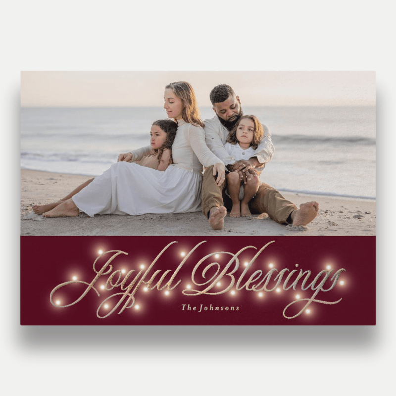 Glowing Flourish Holiday Card
