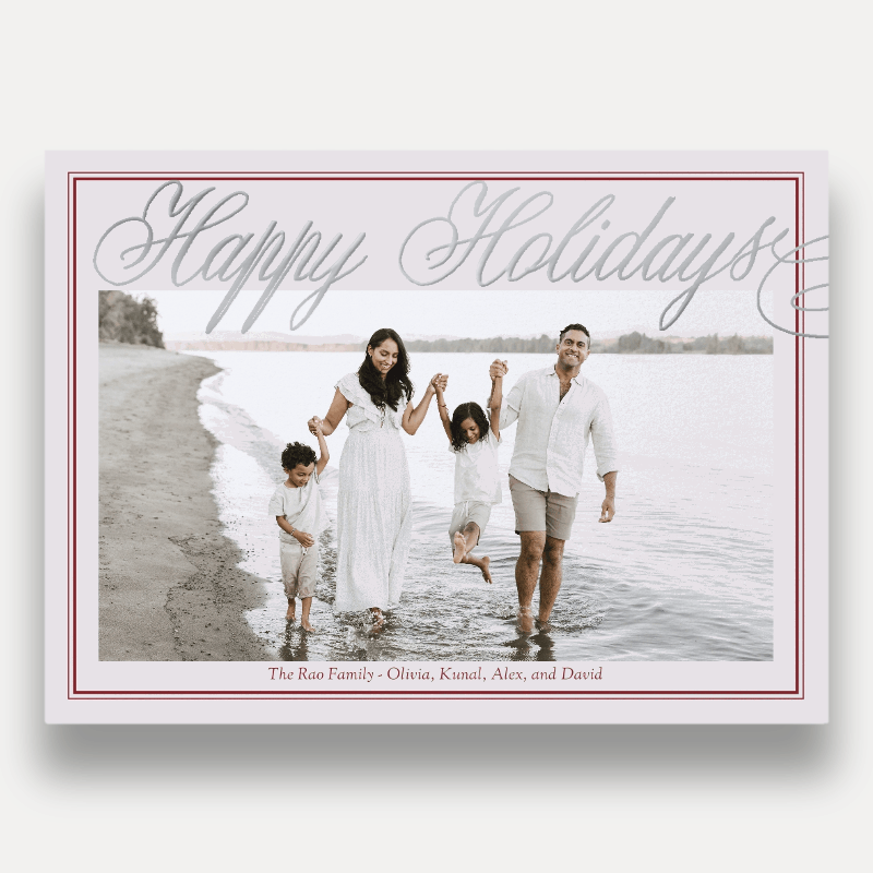 Grand Script Holiday Card