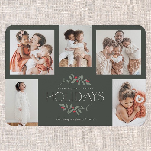 Artistic Green Holiday Card