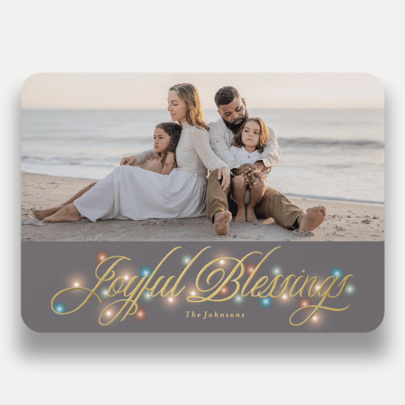 Glowing Flourish Holiday Card