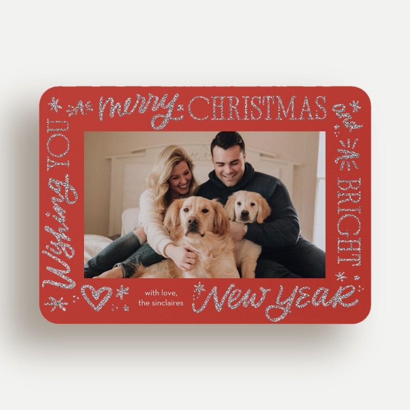 Glitter Greetings Holiday Card
