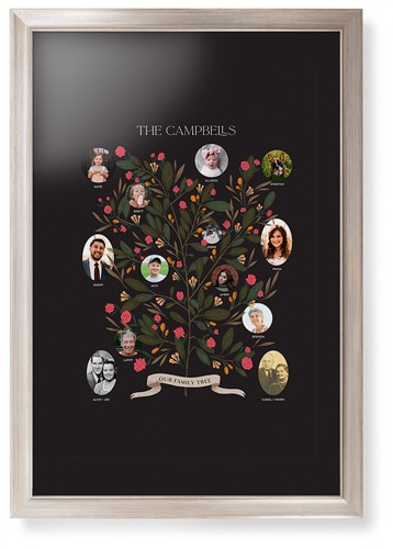 Modern Black Framed Floral Wall Art