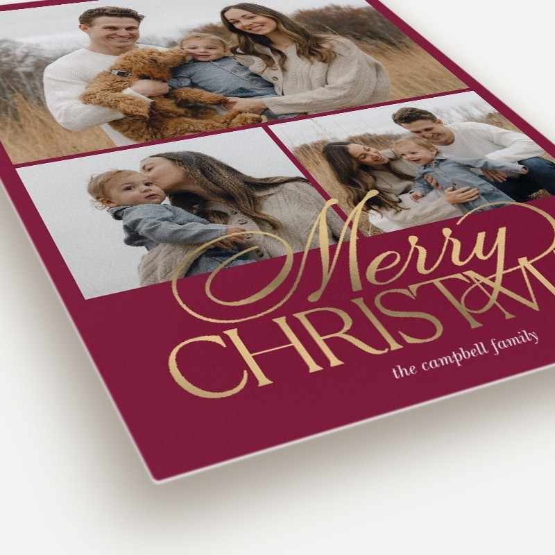 Elegant Trio Holiday Card