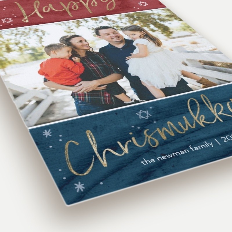 Rustic Chrismukkah Hanukkah Card