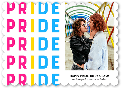 Pansexual Flag 5x7 White  Pride Card