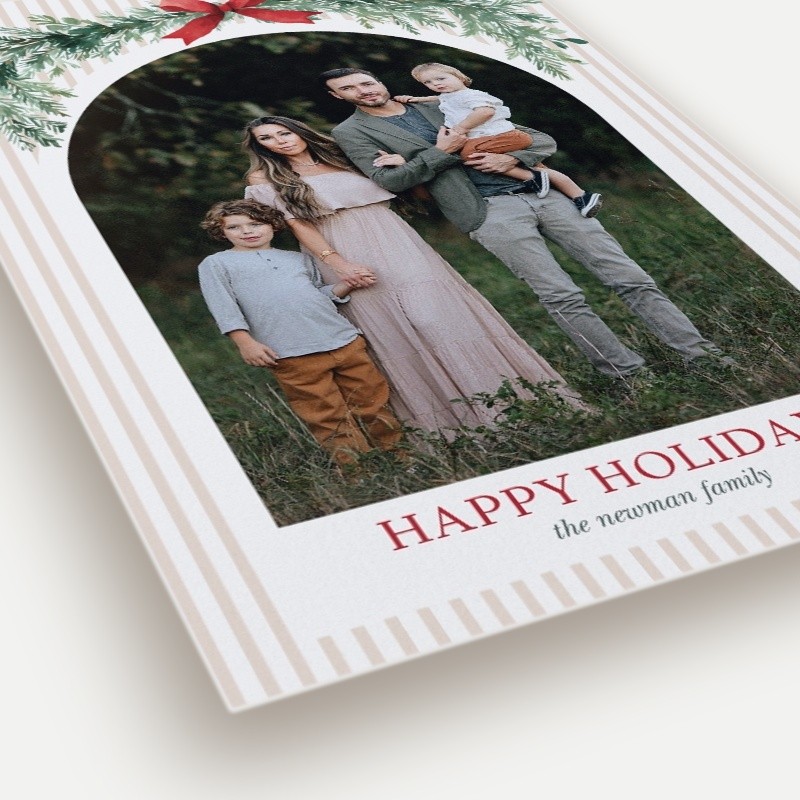 Garland Bow Holiday Card