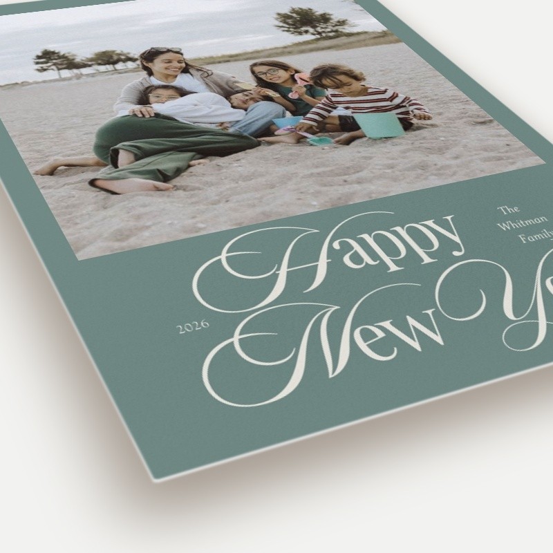 Stacked Script Holiday Card