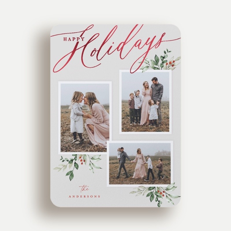 Script and Snapshots Holiday Card