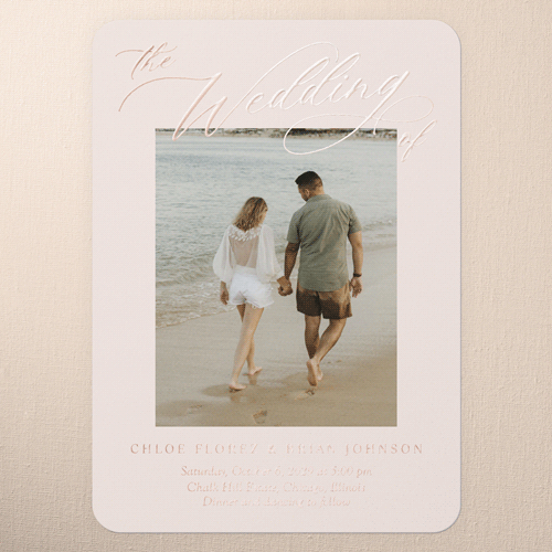Wedding Invitations With Photo And Foil