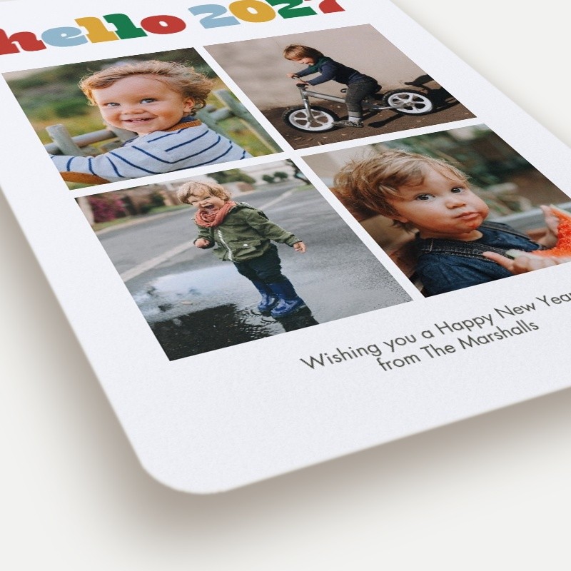 Hello Ahead New Year's Card