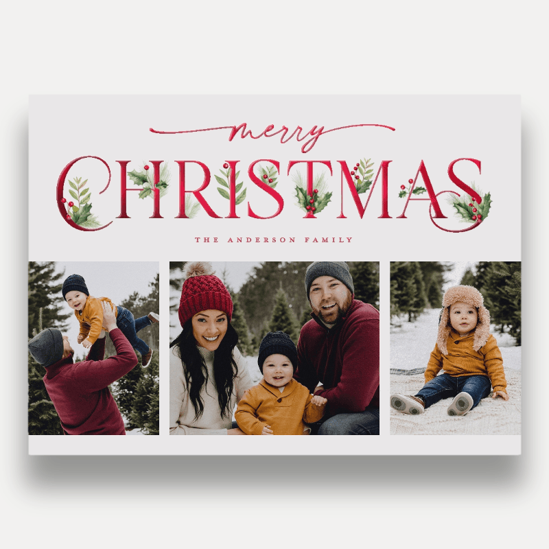 Classic Statement Holiday Card