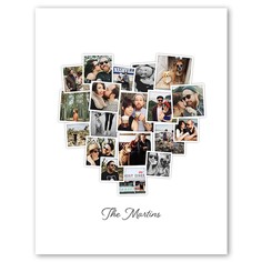 Tilted Heart Collage Portrait