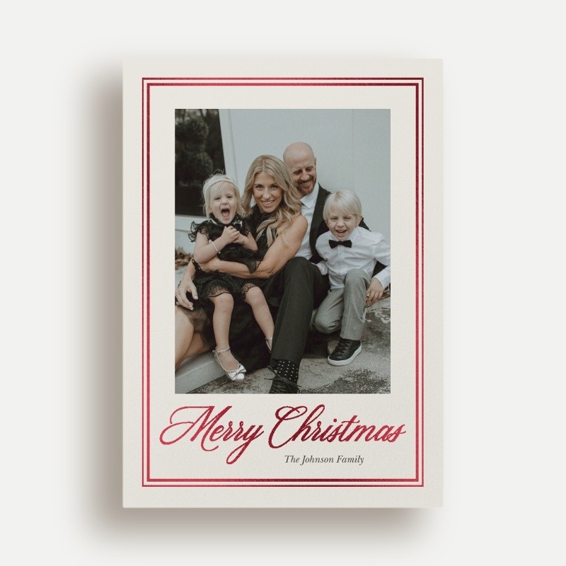 Script Border Holiday Card