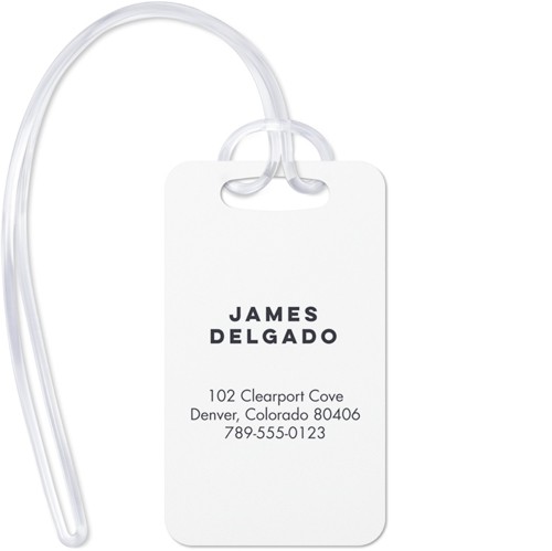 Intersecting Ways 2x3 White  Luggage Tag