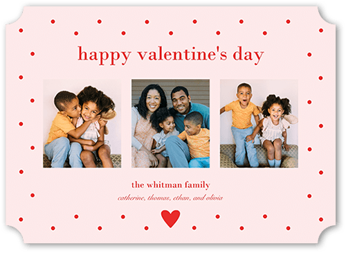 Dotted Affection 5x7 Beige  Valentine's Day Card