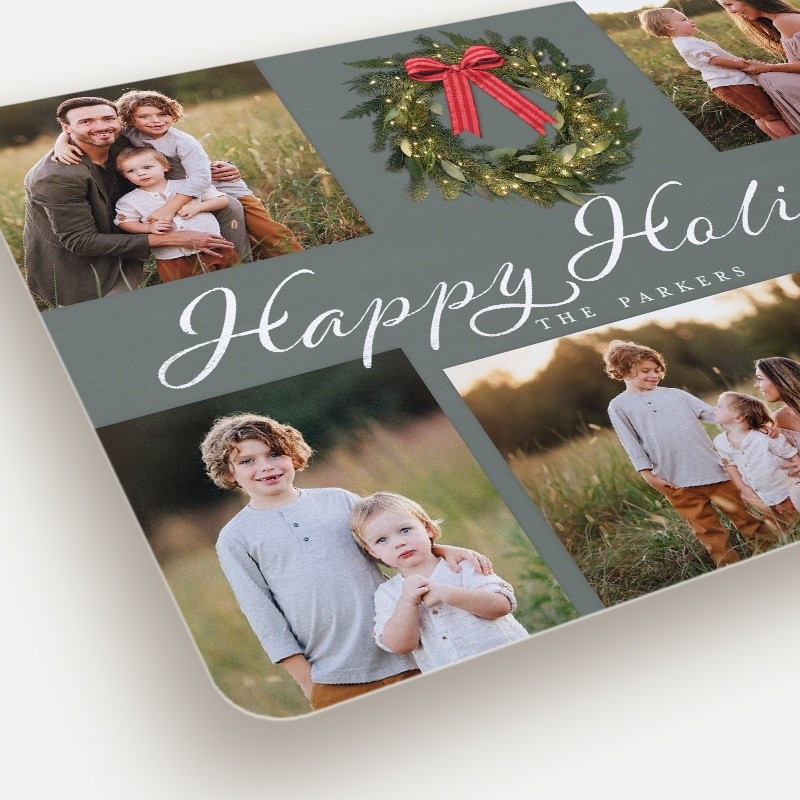 Rustic Wreath Holiday Card