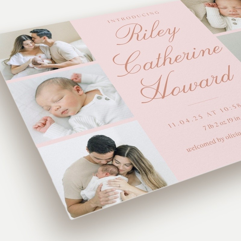 Elegant Announcement Birth Announcement