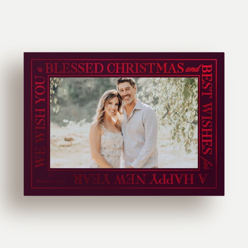 Wrapped Wishes Holiday Card