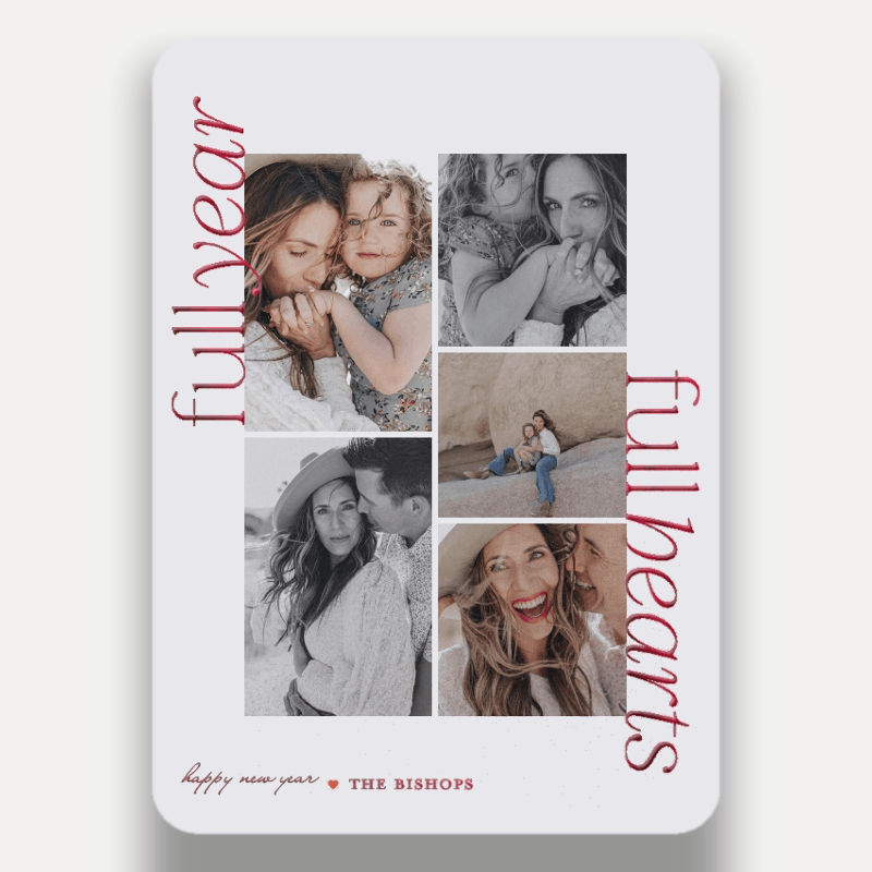 Vertical Script New Year's Card