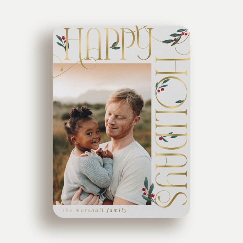 Holiday Cards With Festive Foliage