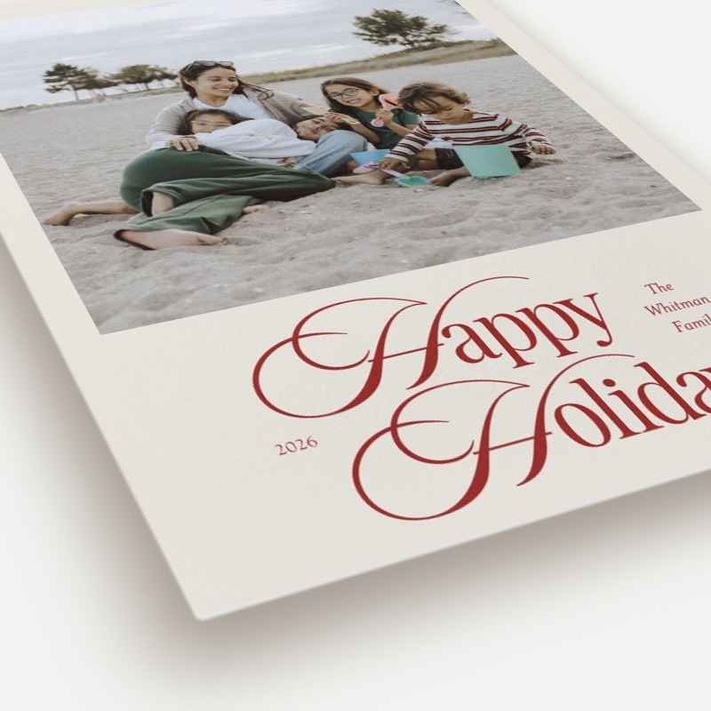 Stacked Script Holiday Card