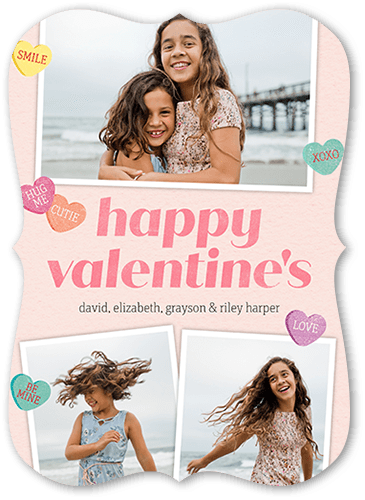 Candy Love 5x7 Pink  Valentine's Day Card