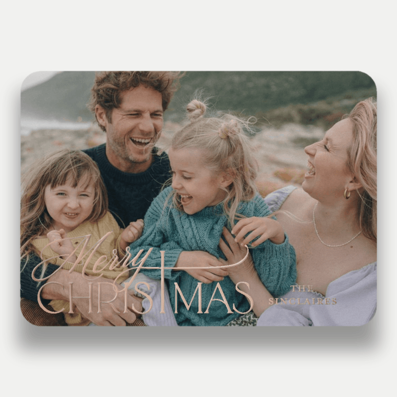 Elegant Swash Religious Christmas Card