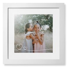 Double Heart Line Art