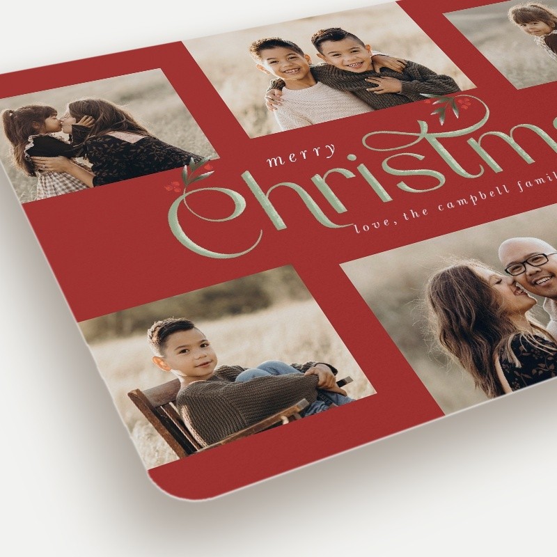 Painted Berry Type Holiday Card